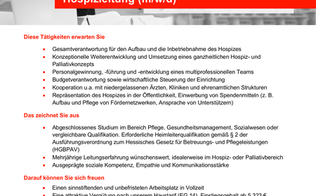 Stellenausschreibung Hospizleitung